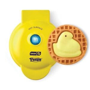 NEW Dash Peeps Mini Waffle Maker Chick Shape 4” Easter